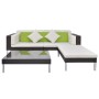 Set muebles de jardín 4 piezas y cojines ratán sintético marrón de vidaXL, Conjuntos de jardín - Ref: Foro24-42943, Precio: 5...