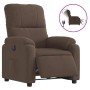 Sillón reclinable eléctrico tela de microfibra marrón en Sillones | Comprar online en Foru.es