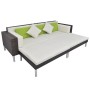 Set muebles de jardín 4 piezas y cojines ratán sintético marrón de vidaXL, Conjuntos de jardín - Ref: Foro24-42943, Precio: 5...