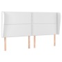 Cabecero con orejas cuero sintético blanco 183x23x118/128cm de , Cabeceros y pies de cama - Ref: Foro24-3117919, Precio: 154,...
