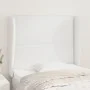Headboard with white synthetic leather ears 93x23x118/128 cm by , Headboards and footboards - Ref: Foro24-3117895, Price: 85,...