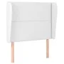 Headboard with white synthetic leather ears 93x23x118/128 cm by , Headboards and footboards - Ref: Foro24-3117895, Price: 85,...