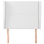 Cabecero con orejas de cuero sintético blanco 93x23x118/128 cm de , Cabeceros y pies de cama - Ref: Foro24-3117895, Precio: 8...