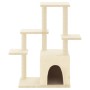 Rascador para gatos con postes de sisal color crema 97,5 cm en Mobiliario para gatos | Comprar online en Foru.es