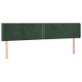 Cabecero de terciopelo verde oscuro 203x16x78/88 cm de , Cabeceros y pies de cama - Ref: Foro24-3118697, Precio: 73,56 €, Des...