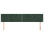 Cabecero de terciopelo verde oscuro 203x16x78/88 cm de , Cabeceros y pies de cama - Ref: Foro24-3118697, Precio: 73,56 €, Des...