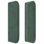 Cabecero de terciopelo verde oscuro 203x16x78/88 cm de , Cabeceros y pies de cama - Ref: Foro24-3118697, Precio: 73,56 €, Des...