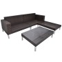 Set muebles de jardín 4 piezas y cojines ratán sintético marrón de vidaXL, Conjuntos de jardín - Ref: Foro24-42943, Precio: 5...