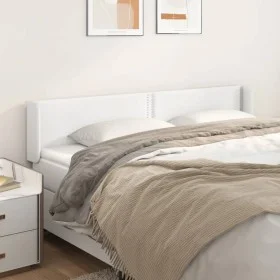 Kopfteil aus weißem Kunstleder, 183 x 16 x 78/88 cm von , Kopf- und Fußteile - Ref: Foro24-3118731, Preis: 82,38 €, Rabatt: %