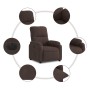 Sillón reclinable eléctrico tela de microfibra marrón en Sillones | Comprar online en Foru.es