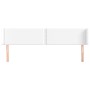 Cabecero de cuero sintético blanco 163x16x78/88 cm de , Cabeceros y pies de cama - Ref: Foro24-3118725, Precio: 66,96 €, Desc...