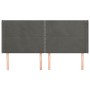 Cabecero con orejas de terciopelo gris oscuro 183x16x118/128 cm de , Cabeceros y pies de cama - Ref: Foro24-3119501, Precio: ...