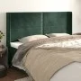 Headboard with dark green velvet ears 183x16x118/128cm by , Headboards and footboards - Ref: Foro24-3119503, Price: 124,40 €,...