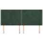 Cabecero con orejas de terciopelo verde oscuro 183x16x118/128cm de , Cabeceros y pies de cama - Ref: Foro24-3119503, Precio: ...