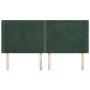 Headboard with dark green velvet ears 183x16x118/128cm by , Headboards and footboards - Ref: Foro24-3119503, Price: 124,40 €,...