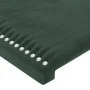 Headboard with dark green velvet ears 183x16x118/128cm by , Headboards and footboards - Ref: Foro24-3119503, Price: 124,40 €,...