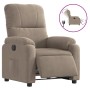 Sillón reclinable eléctrico tela de microfibra gris taupe en Sillones | Comprar online en Foru.es