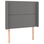 Cabecero con orejas cuero sintético gris 93x16x118/128cm de , Cabeceros y pies de cama - Ref: Foro24-3119522, Precio: 68,06 €...