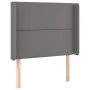 Kopfteil mit Ohren, graues Kunstleder, 93 x 16 x 118/128 cm von , Kopf- und Fußteile - Ref: Foro24-3119522, Preis: 66,99 €, R...