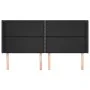 Headboard with black synthetic leather ears 163x16x118/128 cm by , Headboards and footboards - Ref: Foro24-3119536, Price: 11...