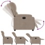 Sillón reclinable eléctrico tela de microfibra gris taupe en Sillones | Comprar online en Foru.es