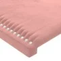 Rosafarbenes Samtkopfteil mit LED-Leuchten, 90 x 5 x 118/128 cm von , Kopf- und Fußteile - Ref: Foro24-3122325, Preis: 60,81 ...