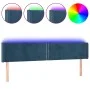 LED-Kopfteil aus dunkelblauem Samt, 183 x 16 x 78/88 cm von , Kopf- und Fußteile - Ref: Foro24-3123160, Preis: 75,98 €, Rabat...