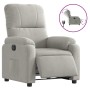 Sillón reclinable eléctrico tela de microfibra gris claro en Sillones | Comprar online en Foru.es