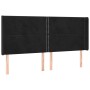 Cabecero con LED de terciopelo negro 203x16x118/128 cm de , Cabeceros y pies de cama - Ref: Foro24-3123976, Precio: 112,30 €,...