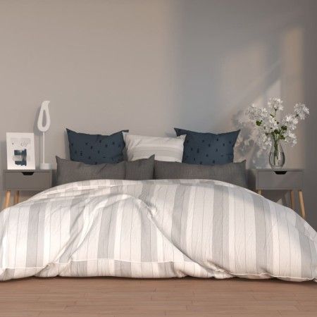 Mesitas de noche 2 uds madera de ingeniería gris 40x40x56 cm de vidaXL, Mesitas de noche - Ref: Foro24-326800, Precio: 96,57 ...