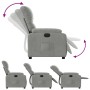 Sillón reclinable eléctrico tela de microfibra gris claro en Sillones | Comprar online en Foru.es