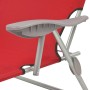 Tumbona con toldo de acero roja de vidaXL, Tumbonas - Ref: Foro24-42933, Precio: 95,69 €, Descuento: %