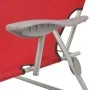 Tumbona con toldo de acero roja de vidaXL, Tumbonas - Ref: Foro24-42933, Precio: 93,94 €, Descuento: %