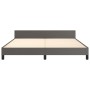 Estructura de cama con cabecero cuero sintético gris 160x200cm de , Camas y somieres - Ref: Foro24-3125522, Precio: 223,40 €,...