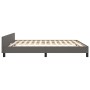 Estructura de cama con cabecero cuero sintético gris 160x200cm de , Camas y somieres - Ref: Foro24-3125522, Precio: 223,40 €,...