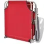 Tumbona con toldo de acero roja de vidaXL, Tumbonas - Ref: Foro24-42933, Precio: 93,94 €, Descuento: %