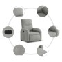Sillón reclinable eléctrico tela de microfibra gris claro en Sillones | Comprar online en Foru.es