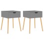 Mesitas de noche 2 uds madera de ingeniería gris 40x40x56 cm de vidaXL, Mesitas de noche - Ref: Foro24-326800, Precio: 96,57 ...