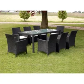 9-piece garden dining set and black synthetic rattan cushions by vidaXL, Garden sets - Ref: Foro24-43118, Price: 728,40 €, Di...