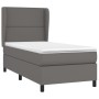 Cama box spring con colchón cuero sintético gris 90x190 cm de , Camas y somieres - Ref: Foro24-3128947, Precio: 340,22 €, Des...