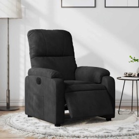Sillón reclinable eléctrico tela de microfibra negro en Sillones | Comprar online en Foru.es