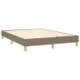 Box spring bed with taupe gray fabric mattress 140x190 cm by , Beds and slatted bases - Ref: Foro24-3130109, Price: 469,67 €,...