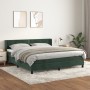 Cama box spring con colchón terciopelo verde oscuro 180x200 cm de , Camas y somieres - Ref: Foro24-3130916, Precio: 536,33 €,...