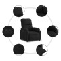 Sillón reclinable eléctrico tela de microfibra negro en Sillones | Comprar online en Foru.es
