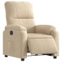 Sillón reclinable eléctrico tela de microfibra color crema en Sillones | Comprar online en Foru.es