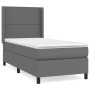 Cama box spring con colchón cuero sintético gris 90x200 cm de , Camas y somieres - Ref: Foro24-3132421, Precio: 345,41 €, Des...