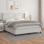 Cama box spring con colchón cuero sintético blanco 180x200 cm de , Camas y somieres - Ref: Foro24-3132454, Precio: 639,68 €, ...