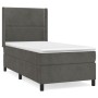 Cama box spring con colchón terciopelo gris oscuro 90x200 cm de , Camas y somieres - Ref: Foro24-3132598, Precio: 325,38 €, D...