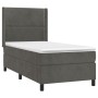 Cama box spring con colchón terciopelo gris oscuro 90x200 cm de , Camas y somieres - Ref: Foro24-3132598, Precio: 325,38 €, D...