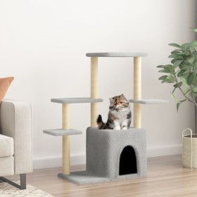 Rascador para gatos con postes de sisal gris claro 97,5 cm en Mobiliario para gatos | Comprar online en Foru.es